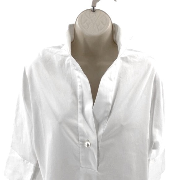 Tuckernuck | NEW Blanc Willow Three-quarter Sleeve Blouse in White Size M - Picture 5 of 9